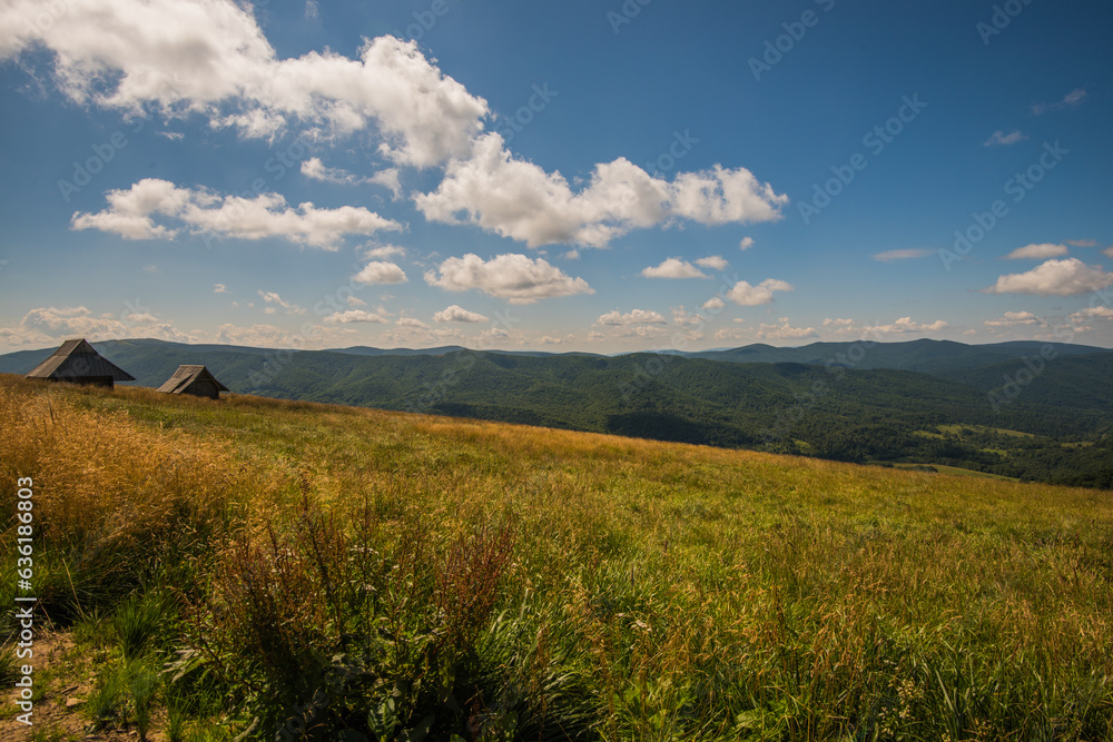 landscape in the Bieszczady mountains