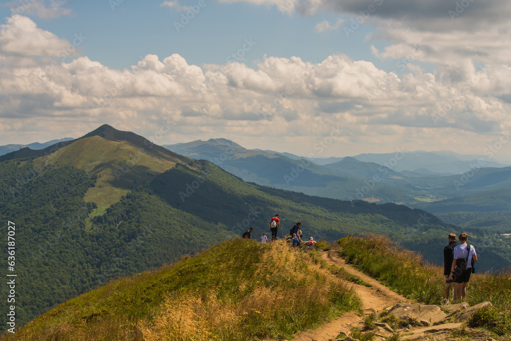 hiking in the Bieszczady mountains