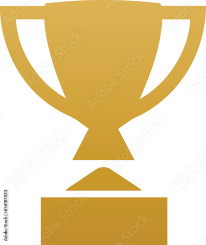 Award winner golden Tropy design. Champion sign. Leadership happy successful. Victory prize tropy graphic design symbol. Vector and PNG illustration.