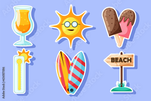 Set Collection of Summer Sticker