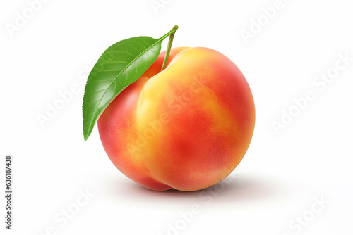 peach isolated on a white background