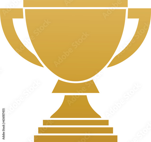 Award winner golden Tropy design. Champion sign. Leadership happy successful. Victory prize tropy graphic design symbol. Vector and PNG illustration.