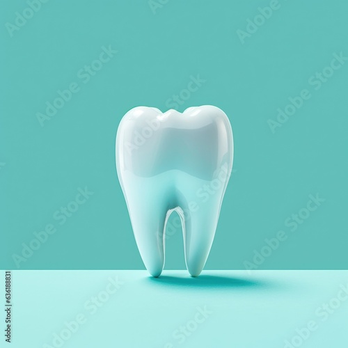 A tooth that is sitting on a table. Digital image.