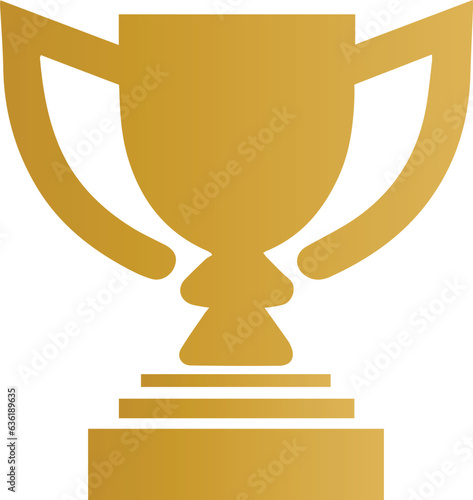 Award winner golden Tropy design. Champion sign. Leadership happy successful. Victory prize tropy graphic design symbol. Vector and PNG illustration.