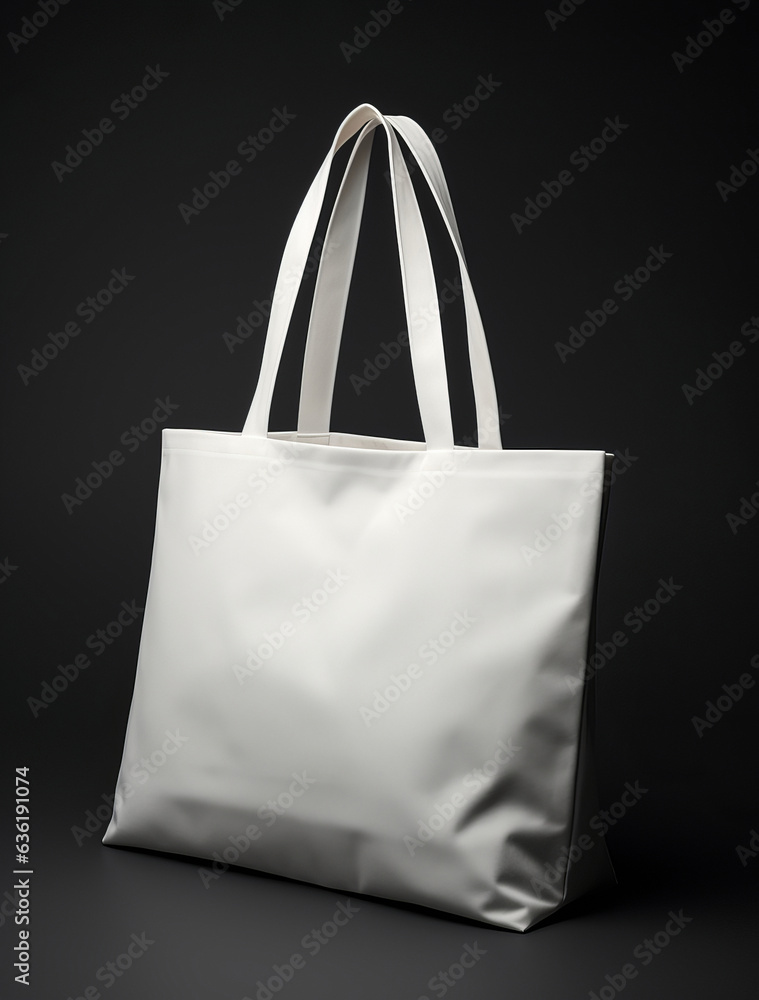 shopping tote bag on black background shopping tote bag on black background
