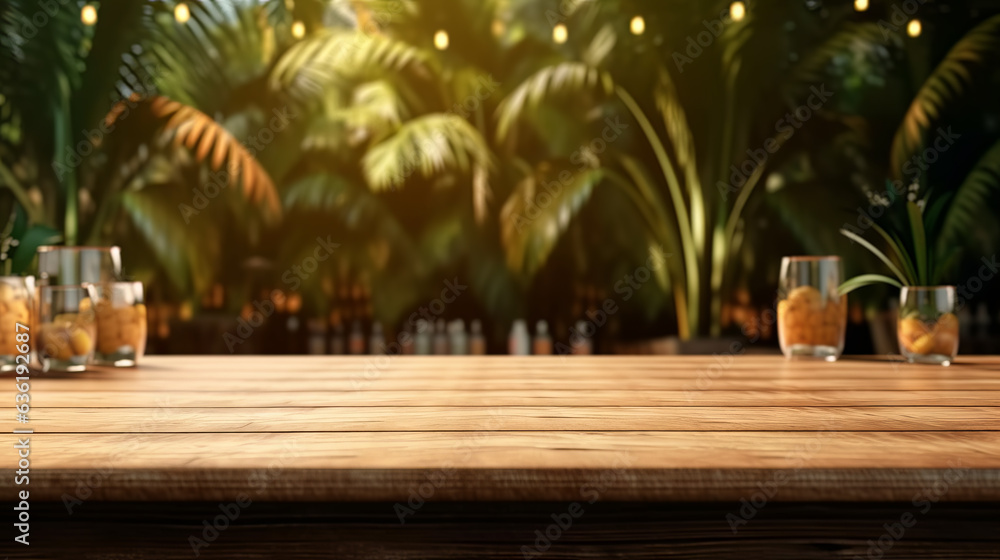 Empty table top good for product display Empty table top good for product display