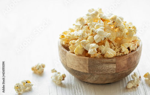 Tasty salted homemade popcorn