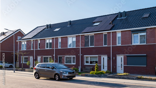 Wallpaper Mural Dutch Suburban area with modern family houses, newly build modern houses in a row Torontodigital.ca