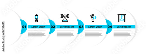Set line Automatic irrigation sprinklers, Smart farming technology, with drone and Portable sensor icon. Vector