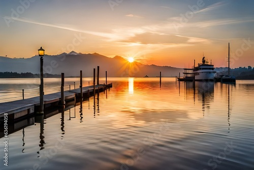 sunset in the harbor © Muhammad