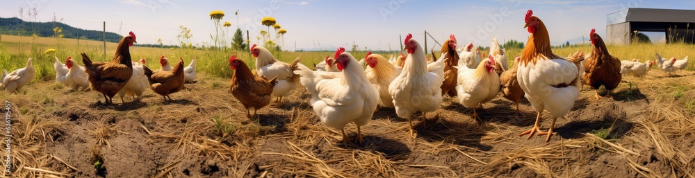 farm photo of chicken walking on the grass farm photo of chicken walking on the grass