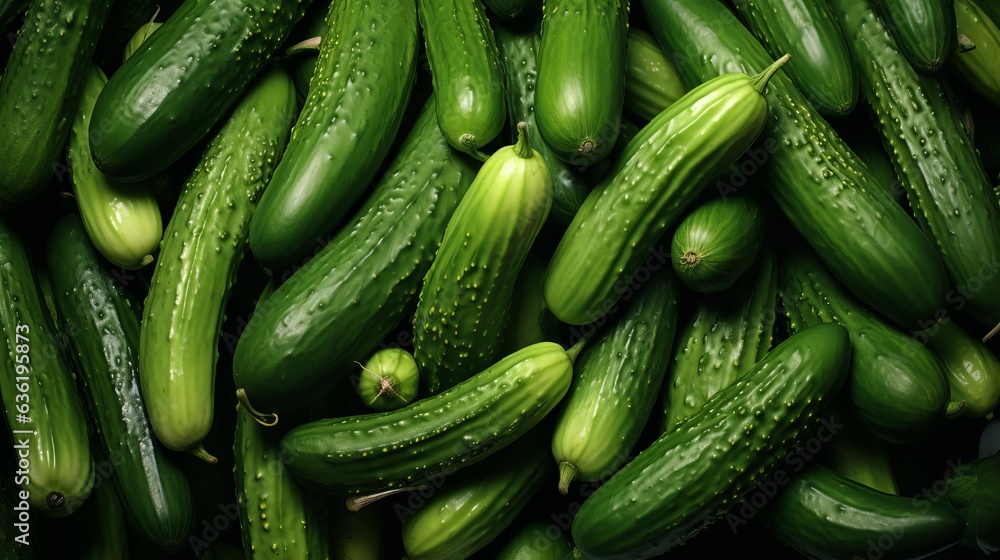 Many fresh cucumbers as background Many fresh cucumbers as background