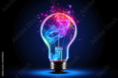 glowing bulb. idea concept.