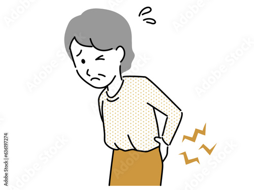 腰が痛い高齢者