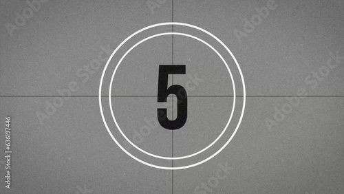 Countdown 4K animation movie  (10 sec )  |  Old  film motif