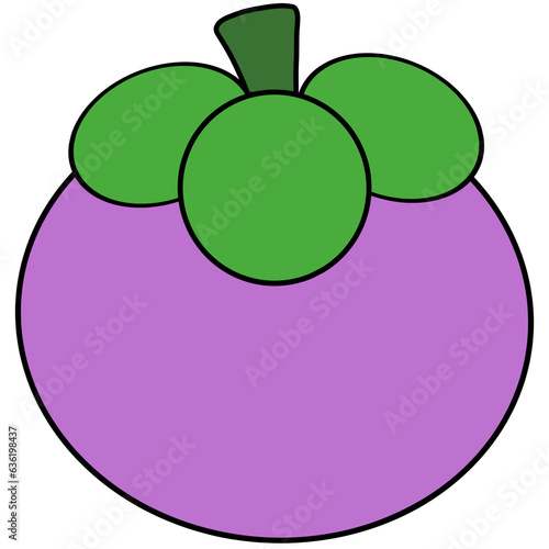 illustration of a mangosteen