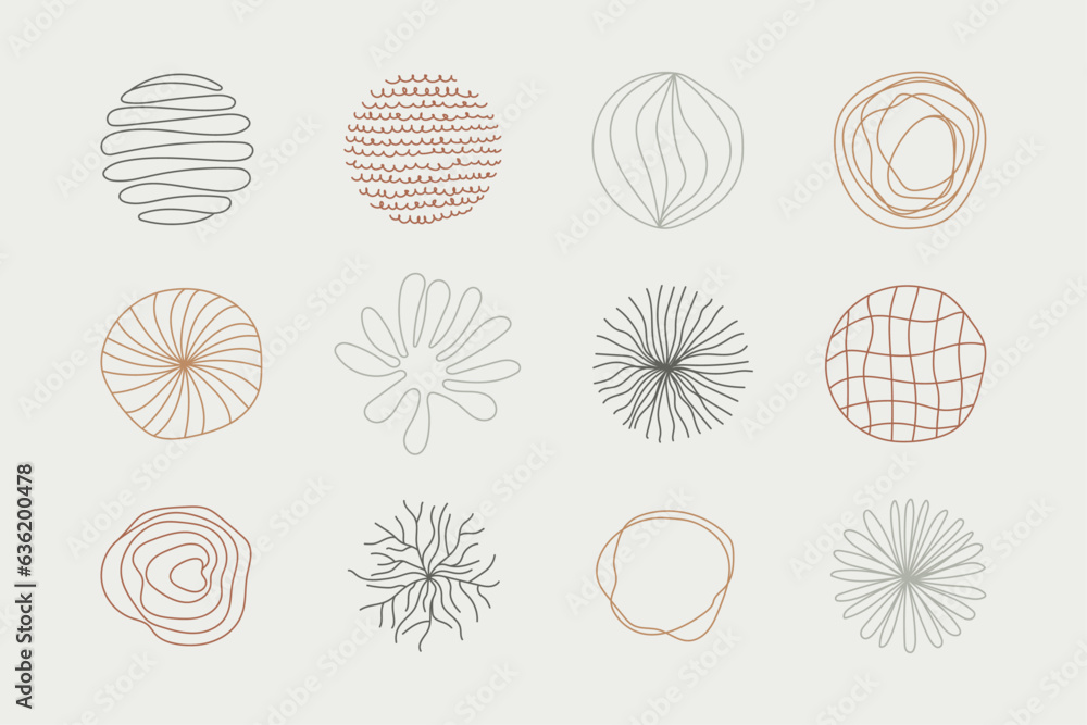 Abstract circles art. Artistic smooth elements in the round. Hand drawn decor for social media posts, T-shirt print, icons of highlights covers, labels, branding, posters. Fashionable graphic element Abstract circles art. Artistic smooth elements in the round. Hand drawn decor for social media posts, T-shirt print, icons of highlights covers, labels, branding, posters. Fashionable graphic element
