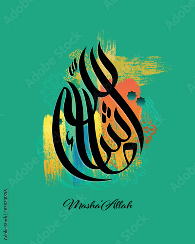 Masha allah arabic modern calligraphy art