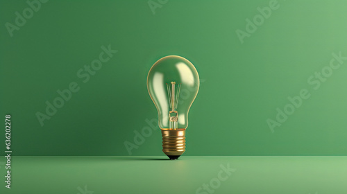 light bulb on green background