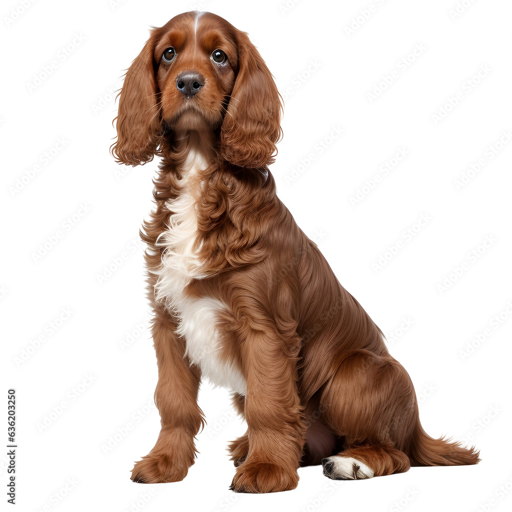 Cavalier king charles spaniel dog. Generative ai art.
