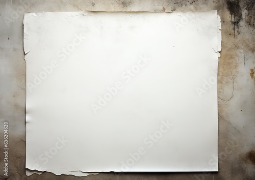 white sheet of paper on an grey wall