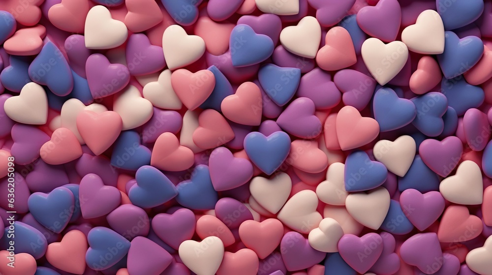 Multicolored Heart background. Valentine Wallpaper
