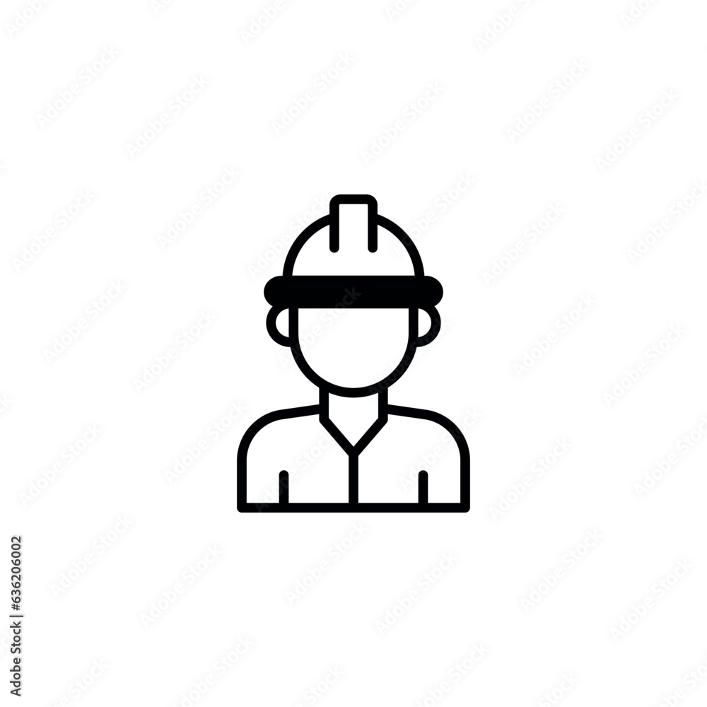 Worker icon design with white background stock illustration Worker icon design with white background stock illustration