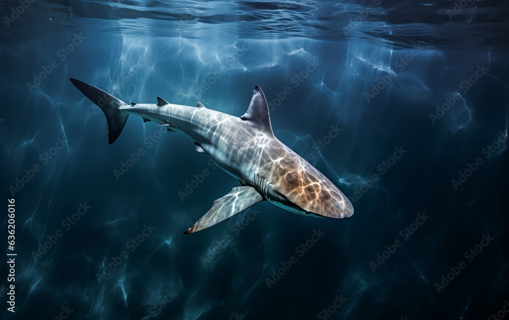 Obraz premium Great White Shark Close up Shot