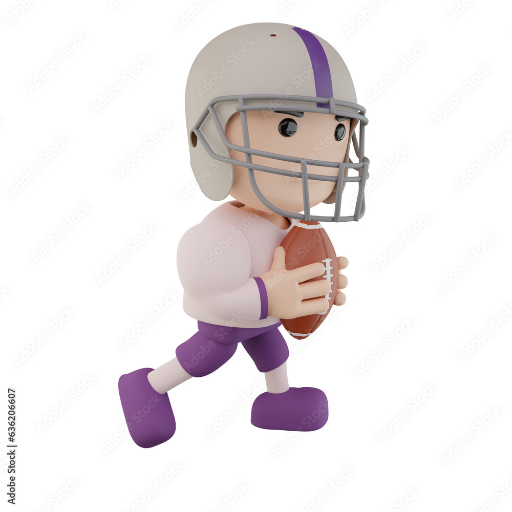 3D concept for an American football player character
