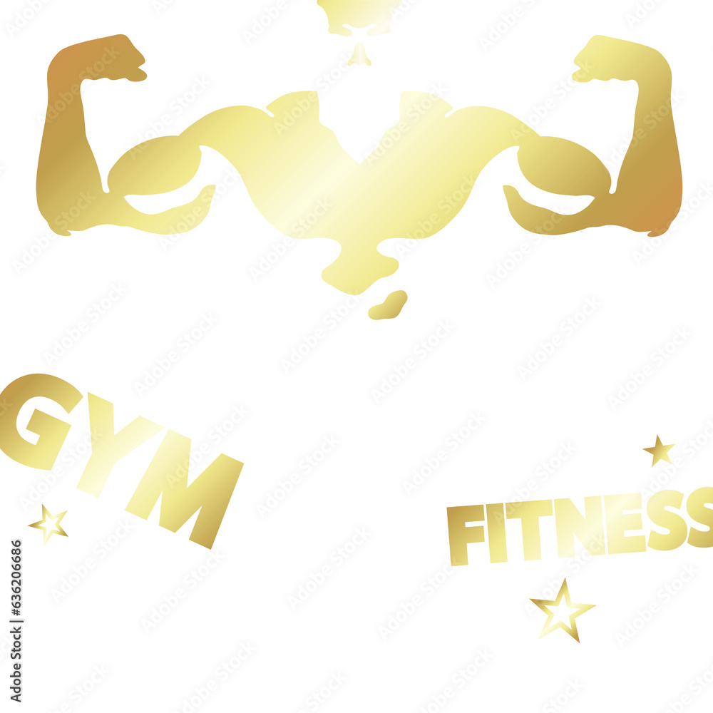 Muscular athlete silhouette, concept for the gym Muscular athlete silhouette, concept for the gym