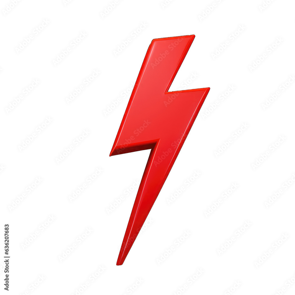 3d render of Lightning bolt icon 3d render of Lightning bolt icon