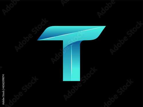 letter t logo gradient
