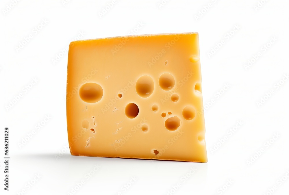 Piece of cheese isolated on white background. Piece of cheese isolated on white background.