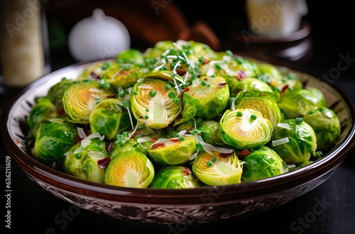 Crispy brussel sprouts with honey dressing