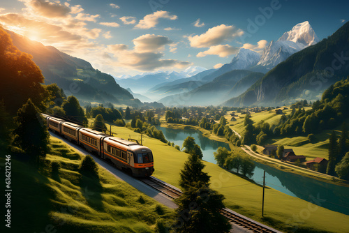 Train through valley