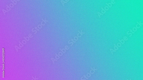 Neon mint green and purple color gradient noise background. Banner template.