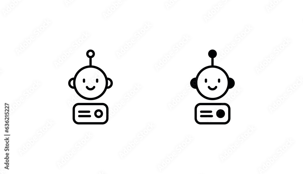 Robot icon design with white background stock illustration Robot icon design with white background stock illustration