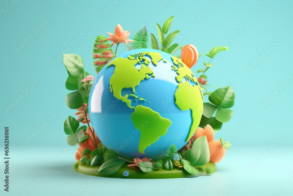 Eco Friendly Planet Earth Background, Save the World, Earth day, Environment Day. Generative AI