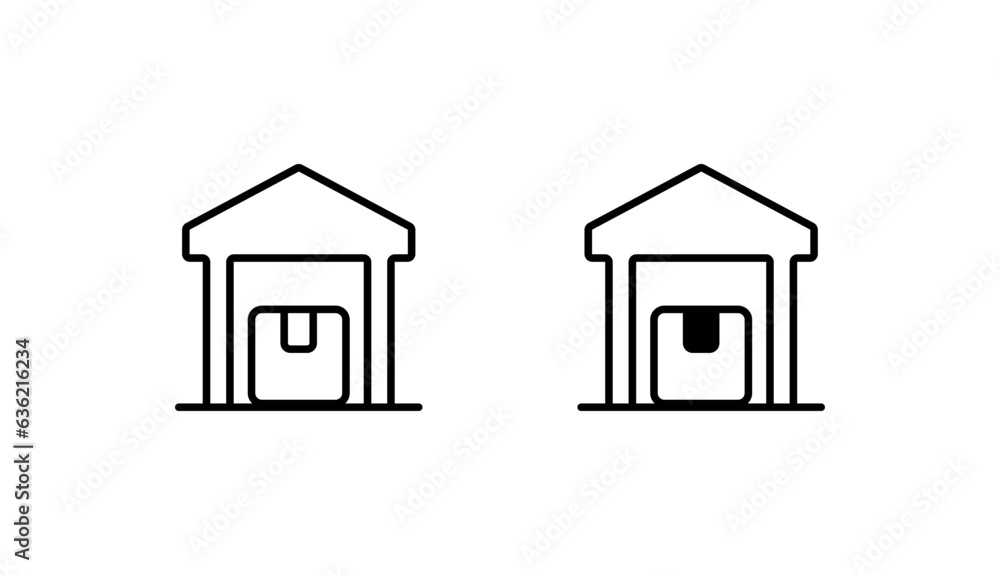 Ware house icon design with white background stock illustration Ware house icon design with white background stock illustration