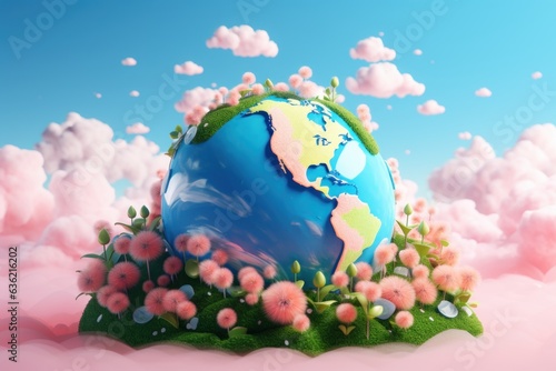 Eco Friendly Planet Earth Background  Save the World  Earth day  Environment Day. Generative AI