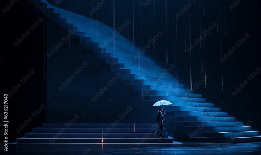 Fototapeta premium high performance roadmap stair steps