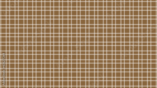 Brown and white plaid fabric texture as a background