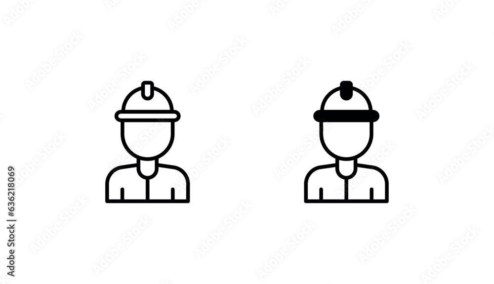 Engineer icon design with white background stock illustration
