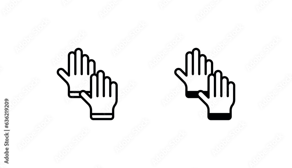 Gloves icon design with white background stock illustration