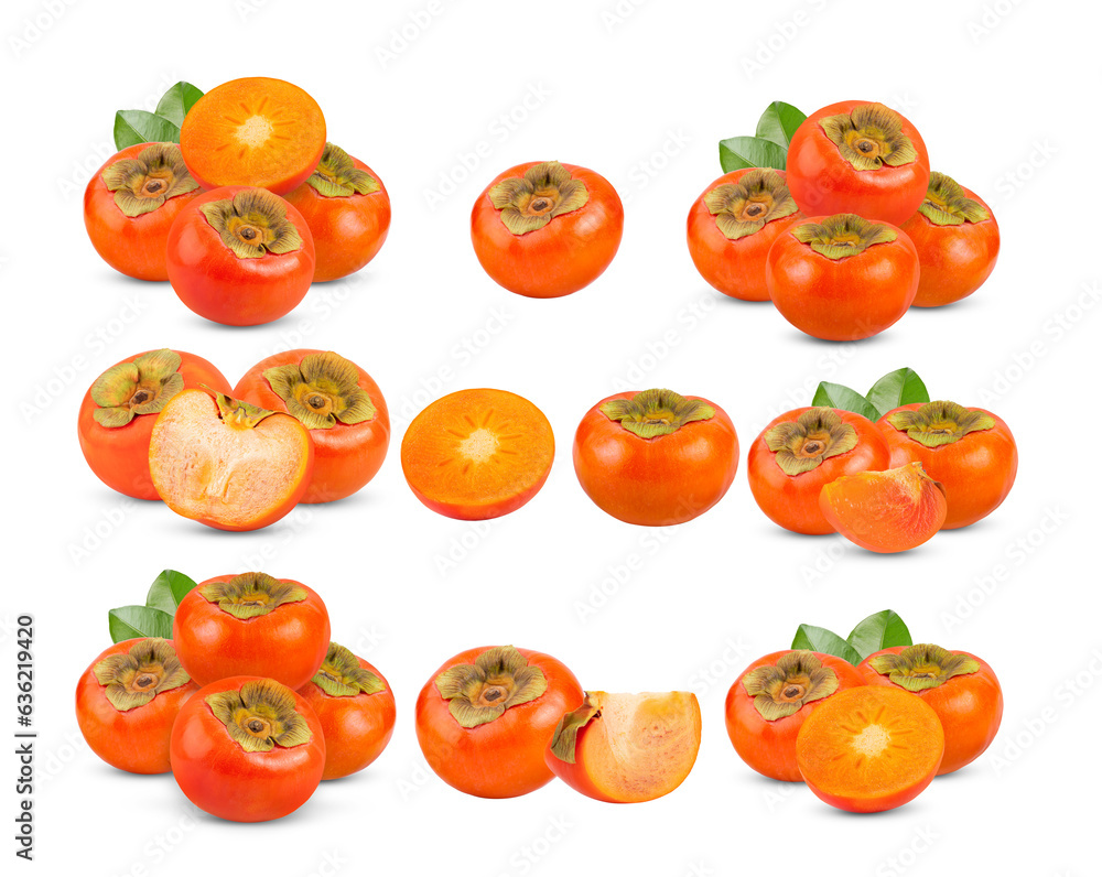 fresh ripe persimmons isolated on transparent png fresh ripe persimmons isolated on transparent png