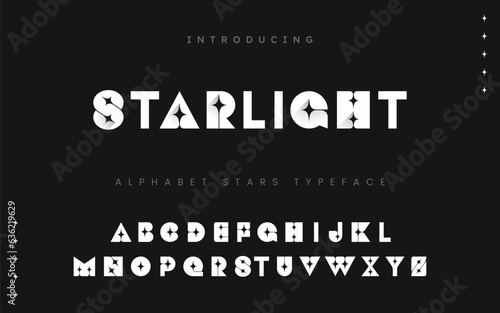 Minimal bold stars alphabet fonts