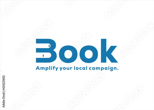 Book logo design vector