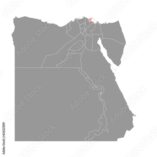 Damietta Governorate map, administrative division of Egypt. Vector illustration. photo