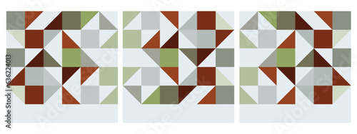 abstract wallart background square and curve vintage color