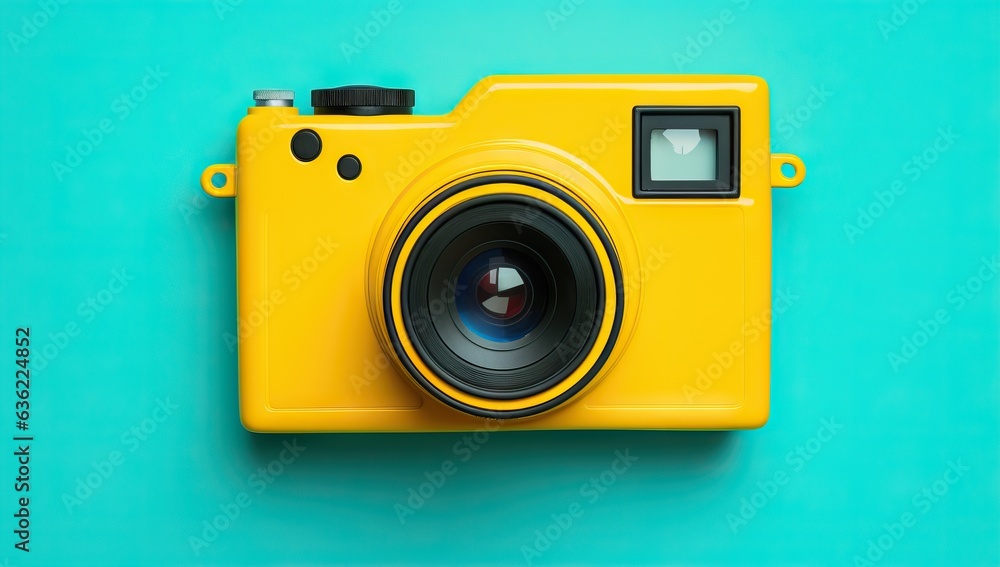 a camera on colorful background a camera on colorful background
